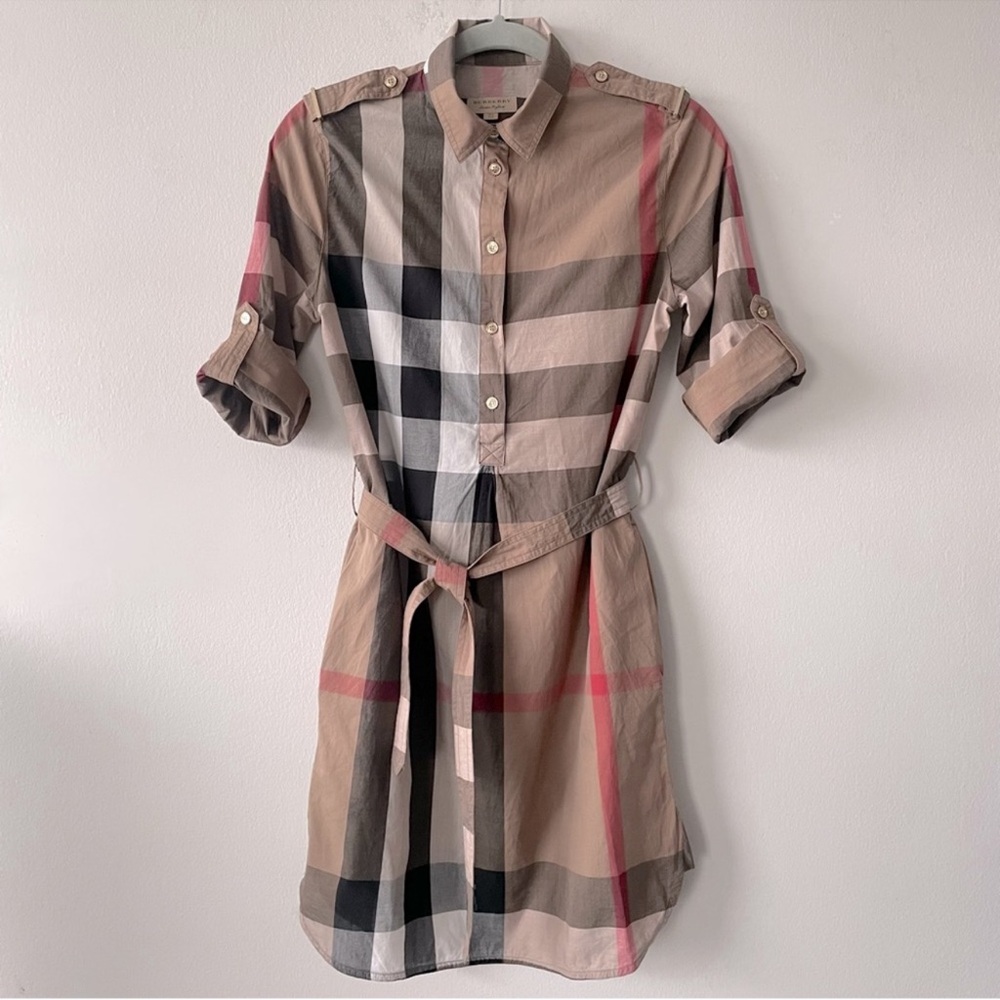Authentic Burberry Kelsey Check Dress, Size 8